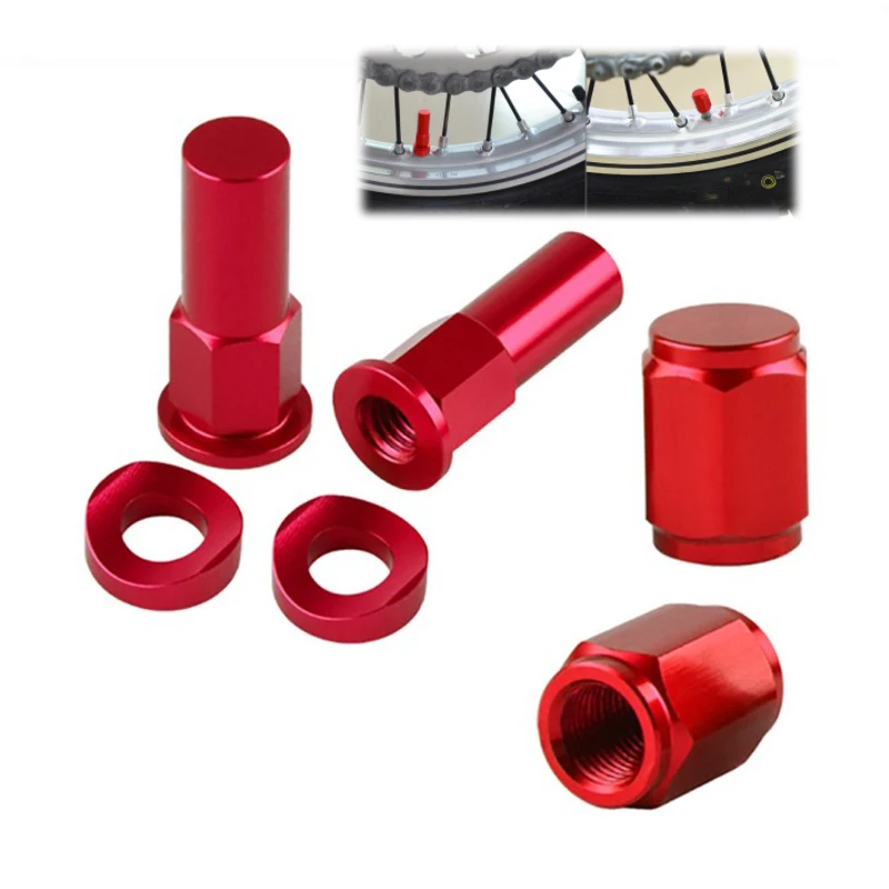 Dirt Bike Rim Lock Nuts Bolts Spacer Motocross Valve Cap For Yamaha YZ 125 250 250F 450F WR250R WR450R WR250F WR450F YZ125 YZ250