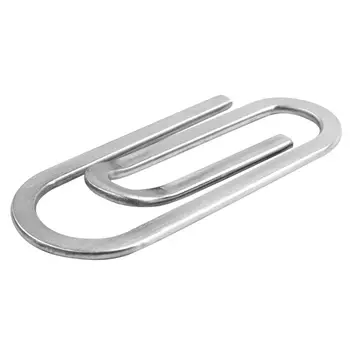 

LJL-Creative Stainless Steel Paper Clip Money Clip (Silver)