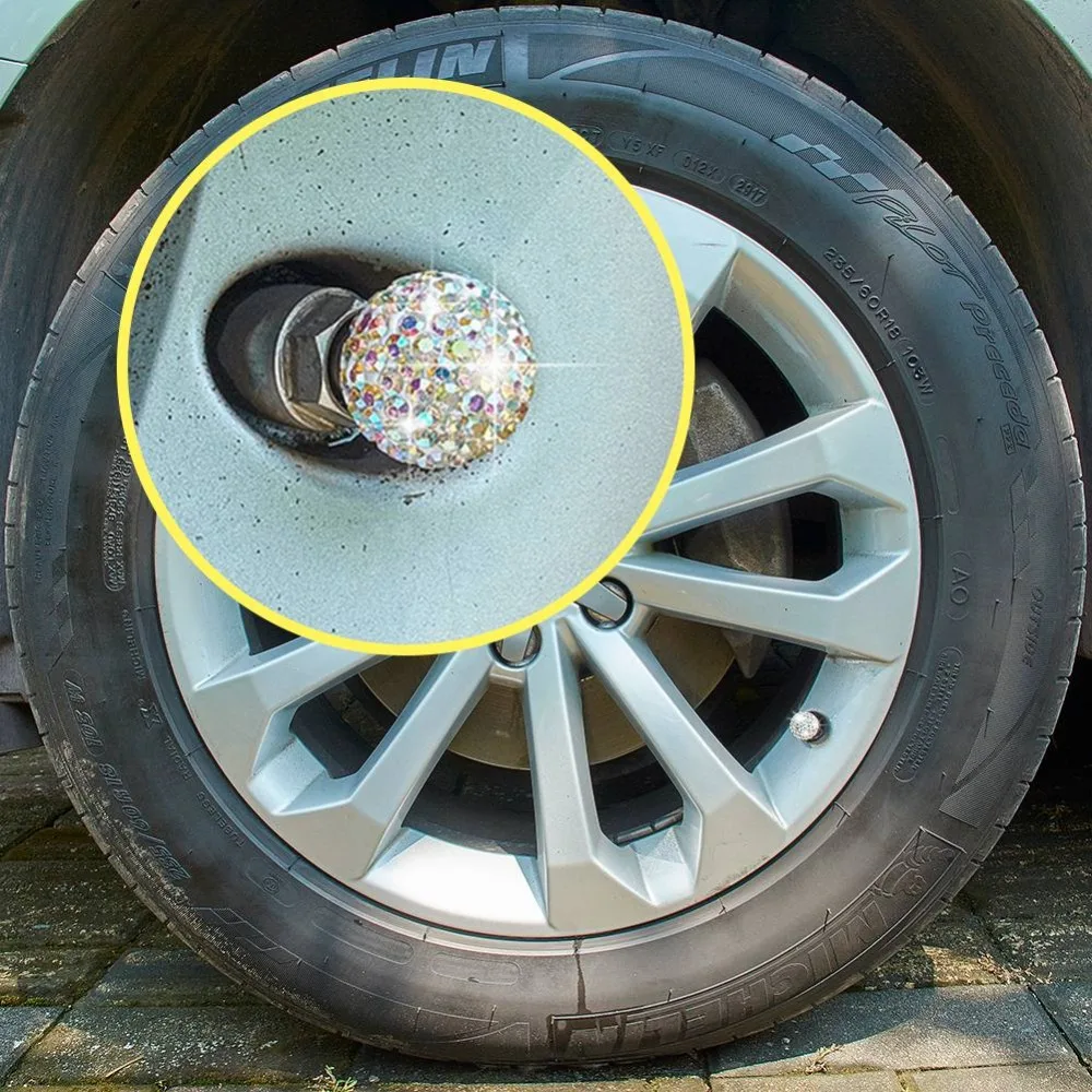 4 шт./компл. Ручной Работы Стразы Bling вентиля покрышек легковых автомобилей, шапки с украшением в виде кристаллов вентиля покрышек легковых автомобилей, пылезащитное покрытие для автомобильных колес