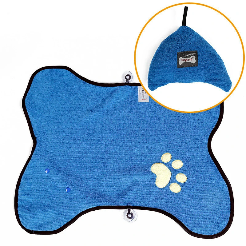 

Pet Bathrobe Drying Microfiber Folding Dog Bath Towel Dirty Legs Cleaning Mat for Small Large Dogs