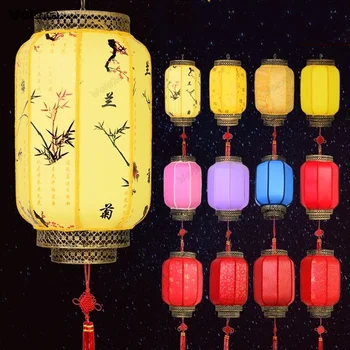 

Hanging Lantern LAMP Chinese trational lantern lighting outdoor waterproof PVC chandelier plant pattern CD50 W05