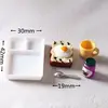 1 Set Dollhouse Miniature 1:12 Toast Bread Jam Plate Set Food for Blyth Barbies OB11 Doll House Decor Kitchen Toys 6