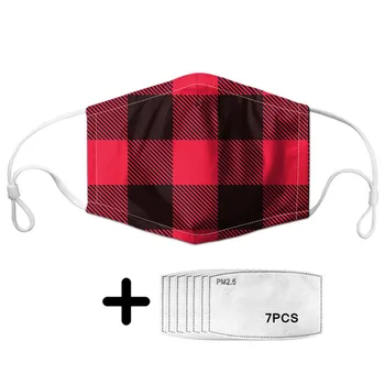 

Women Protection Mask with Classic Plaid Pattern Print Mondkapjes Filter Ladies Washable Face Mouth Masks Breathable Protective