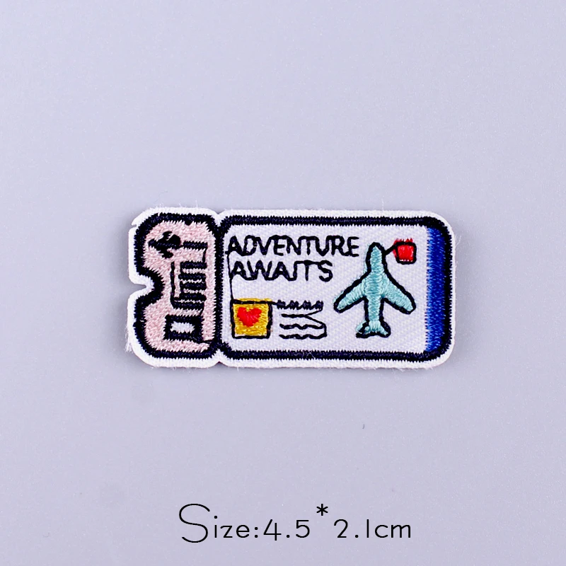 Letter/Rabbit Patch Embroidered Patches For Clothing Cute Anime Iron On Patches Stripe On Clothes Applique Jacket Jeans Patch chalk markers for sewing Fabric & Sewing Supplies