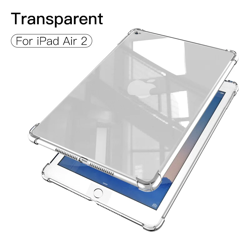 Air 2 Transparent PZOZ чехол для нового iPad Pro чехол 9,7 Air mini 1 2 3 4 5 Силиконовый противоударный прозрачный чехол из ТПУ Обложка для планшета сумка - Цвет: Air 2 Transparent