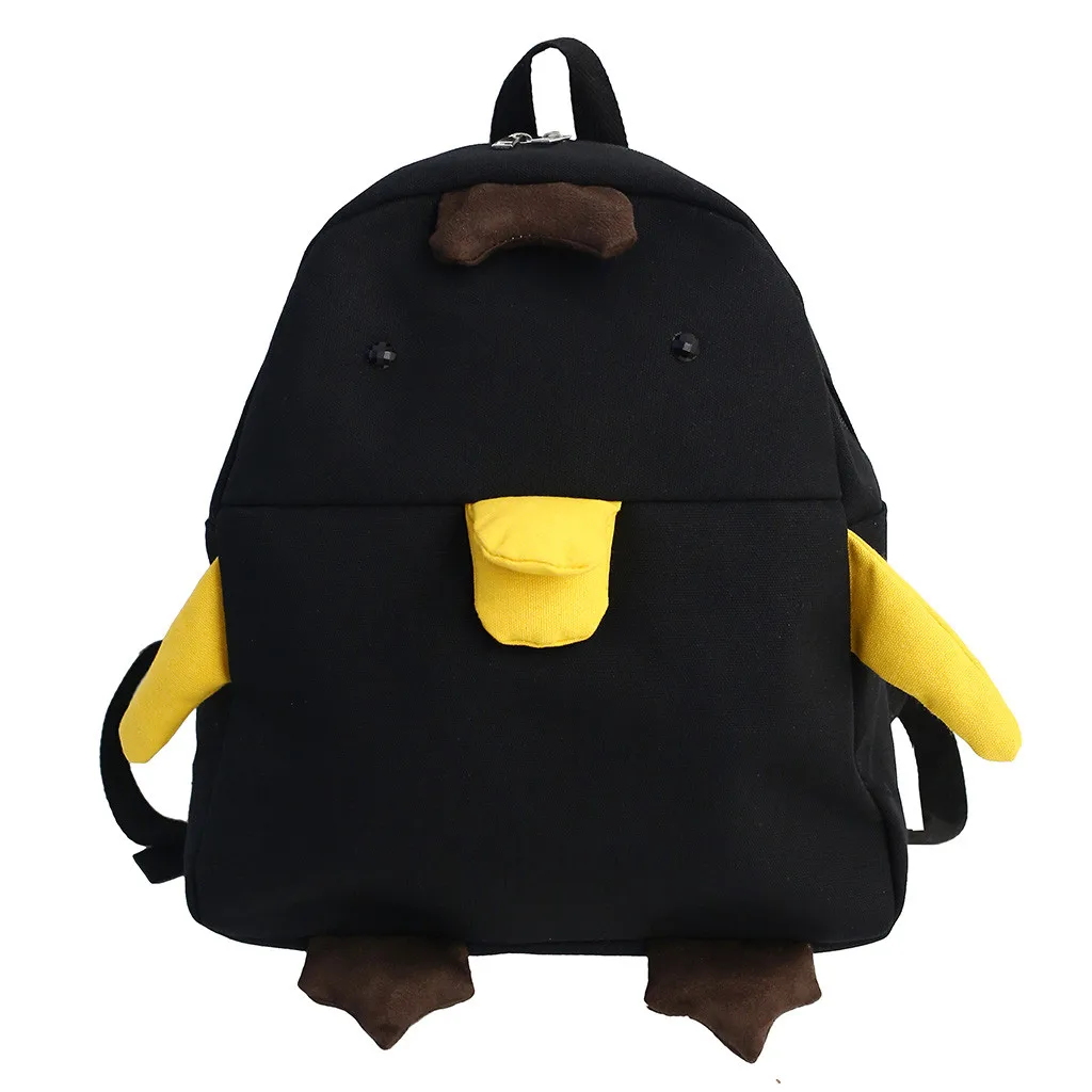 30# женский холщовый рюкзак Милая утка винтажная сумка для девочек Студенческая сумка на плечо сумка для девочки