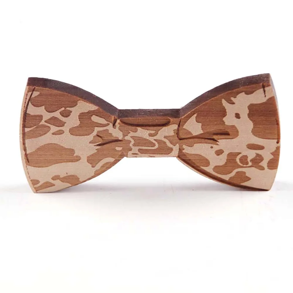 Wood Bow Tie Элегантный, мужской, женский, детский, резной, с черепом, флагом, в полоску, деревянный галстук-бабочка, галстук-платок для жениха, девочки, мальчика, для свадебной вечеринки, деревянный галстук-бабочка - Цвет: Wood Bow Tie