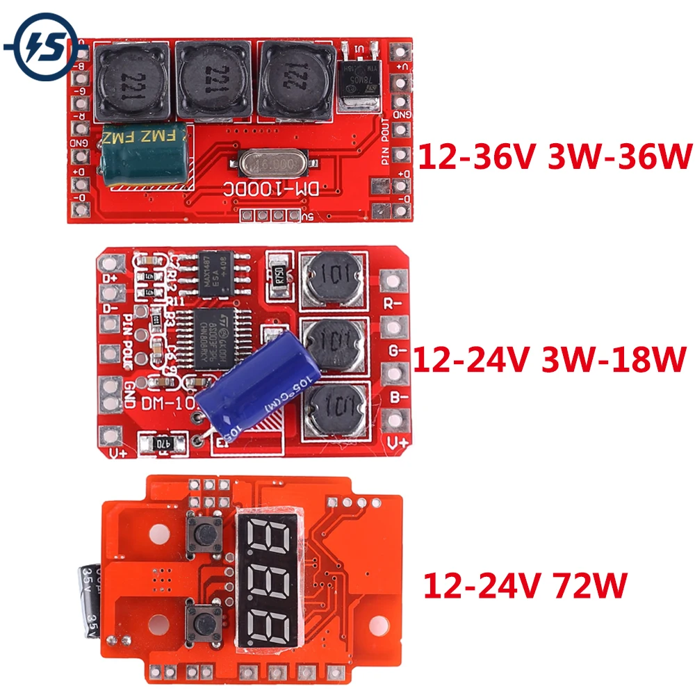 DC 12V-36V DMX512 декодер 3-канальный блок питания с умный переключатель для 5050 RGB