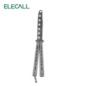 

ELECALL butterfly Knife butterfly trainer balisong training tool folding knife self defense knife white not sharpened