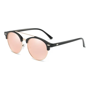 

Retro oval simple metal frame top quality vintage sunglasses unisex