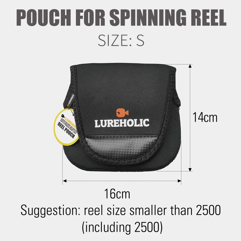 LUREHOLIC Thick neoprene Reel Pouch Fishing Reel Protective Bag Case Cover  for Spinning Casting Multiplier Reel Lure Fishing
