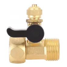 G1/4in Медь 3 ходовой шаровой кран очиститель воды клапан аксессуары