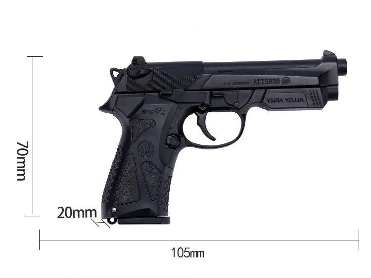 1: 2,05 сплав jun mo M92a1 бросок Чехол Beretta 90two модель пистолеты детская игрушка непригодная для использования