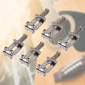 

6pcs Fixed Replacement Stable Tone Metal Sustain With Screws Tremolo Tool Repairing Mini Guitar Bridge Saddle Easy Install