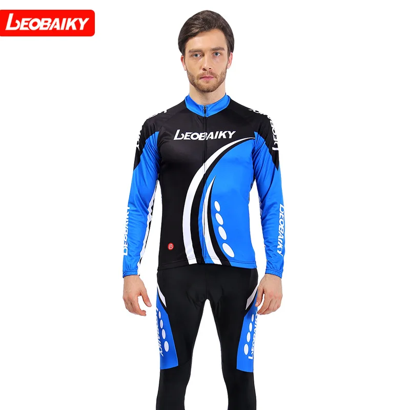 18 Brand Pro Team Men Cycling Jersey Set Long Sleeves MTB Bike Clothes Bicycle Clothing Autumn Thin Cycle Sportswear - Цвет: 18