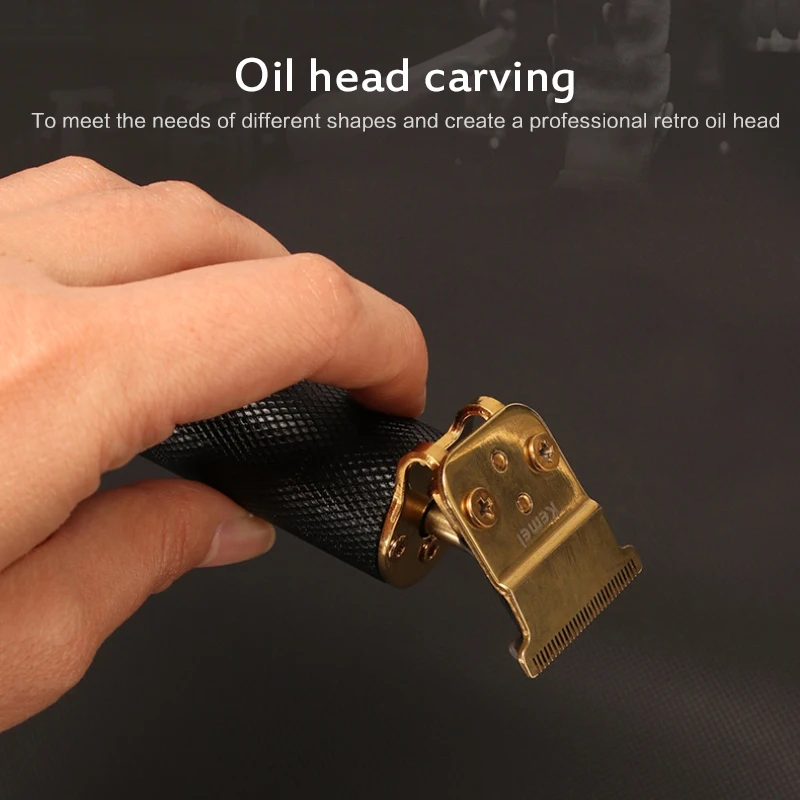 Kemei 1971 Electric Hair Trimmer Rechargeable Cordless For Men Beard Trimmer 0mm Baldheaded Hair Clipper Cutting Machine