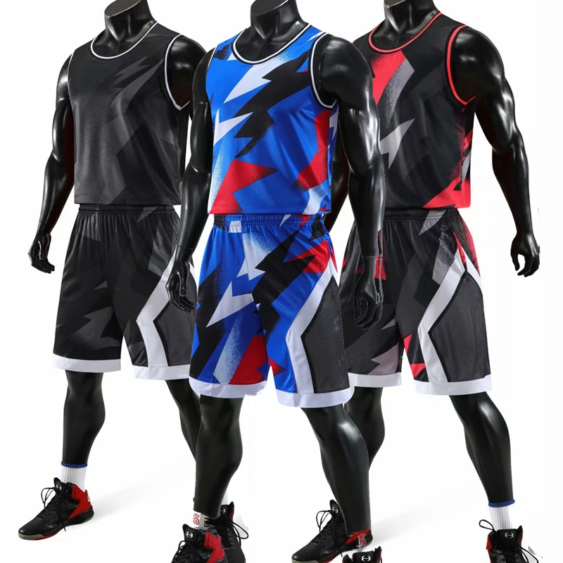 Men Basketball Jersey Sets Uniforms kits breathable Sports clothing Youth Training basketball jerseys shorts customized Basketball Jerseys