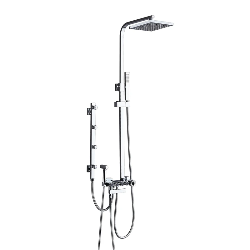 Duschset Piscina черный Ducha Chuveiro Conjunto, с милыми лисами, Salle De Bain дуще Prysznic душ Chuveiro сделать Banheiro Ducha Ванная комната душа Системы