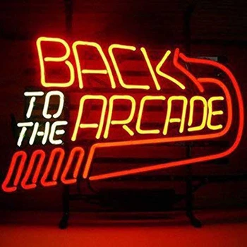 

Custom for Back To The Arcade Neon Sign Light Real Glass Neon Tube HandMade Beer Bar Shop Logo Pub Store Club Nightclub