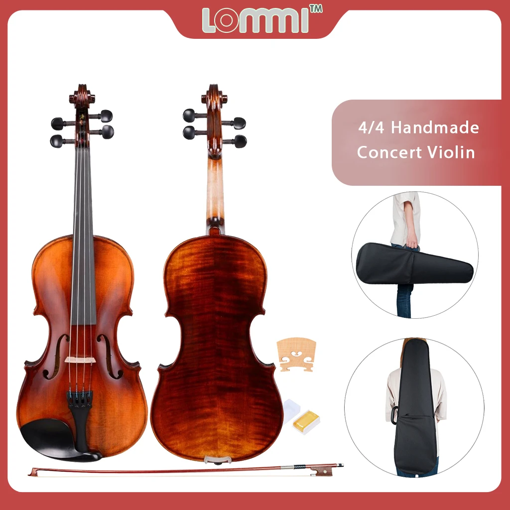 Концерт LOMMI 4/4 полноразмерная скрипка ручной работы Stradivari копия скрипки с луком