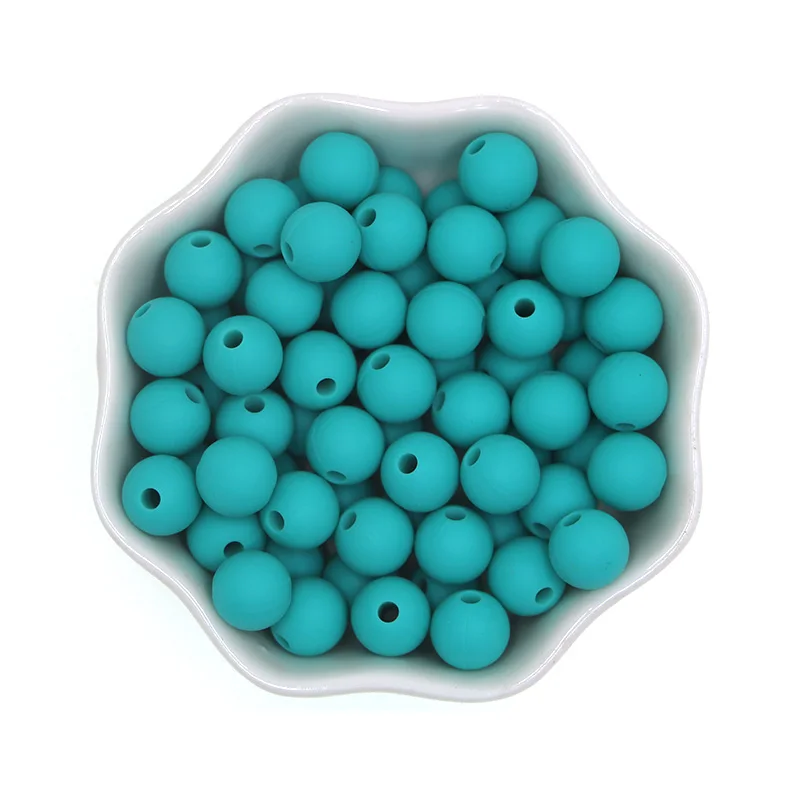 NO.3 turquoise Kovict круглые силиконовые Бусы 9 мм перле силиконовые бусины для прорезывания зубов для изготовления ювелирных изделий детские товары DIY силиконовые коралловые бусины - Цвет: NO.3 turquoise
