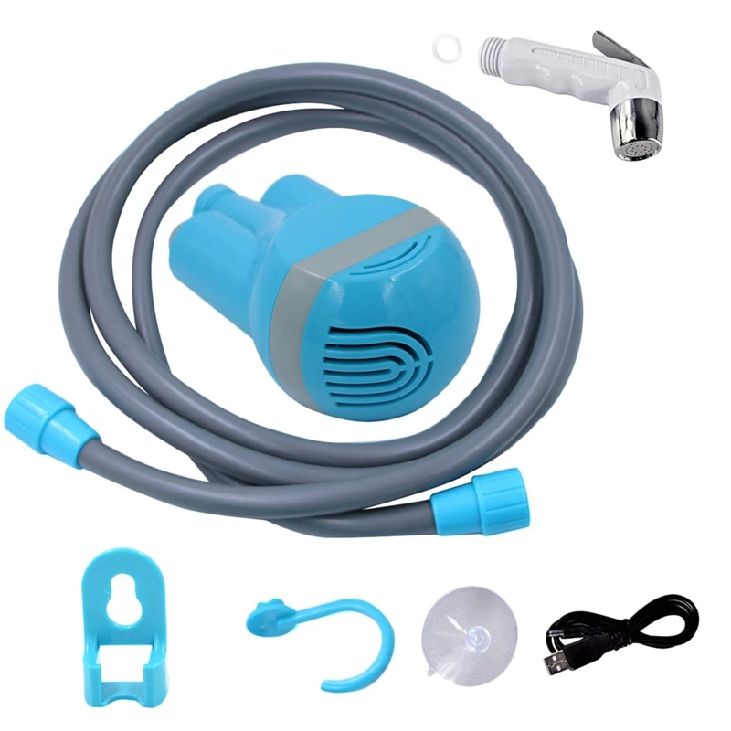 Portable Outdoor Shower Usb Rechargeable Camping Hiking Shower