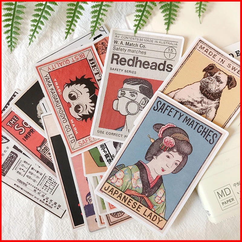 Advertising image vintage personalized scrapbook Stickers scrapbooking material personalized sticker happy planner junk journal