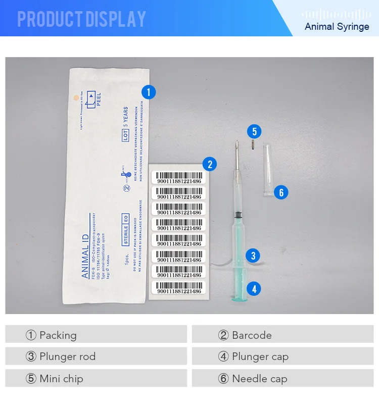 10 шт. 1,4*8 мм ISO11785 fdx-b животное RFID микрочип собака ID ПЭТ шприц фид стекло фид стеклянная бирка для идентификации домашних животных