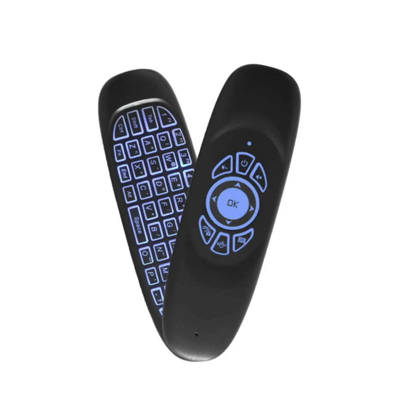 7 цветов подсветка Fly Air mouse 2 4 ГГц Беспроводная мини клавиатура игровая рукоятка