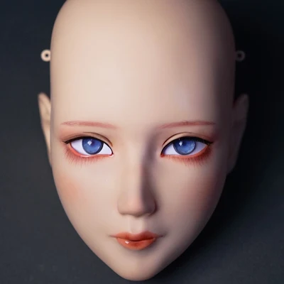 LiLi Mask-26) милая девушка Смола половина головы настроить Косплей Японская ролевая игра Аниме Силиконовые кигуруми маска Трансвестит кукла - Цвет: mask13