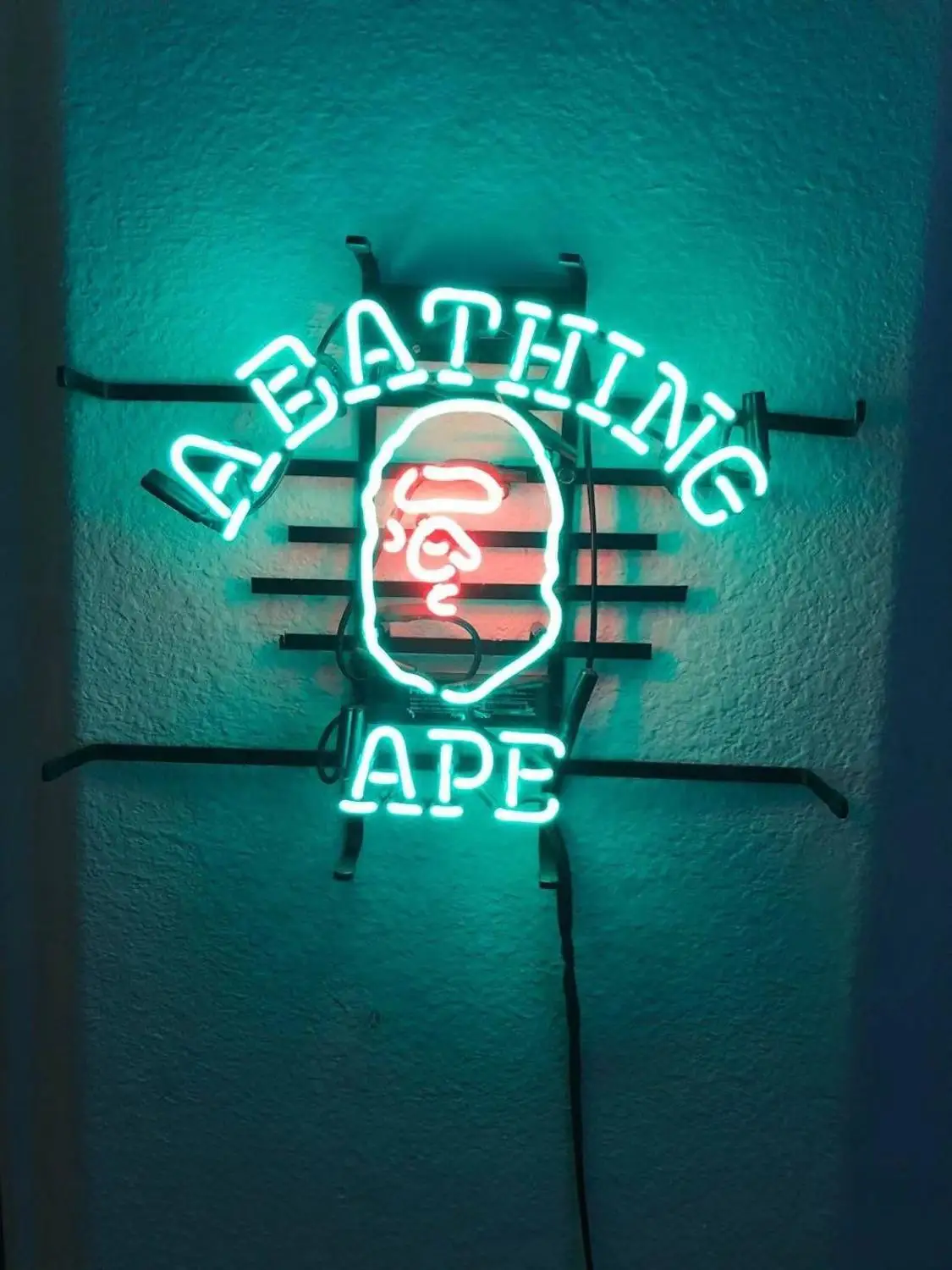 Заказной неоновый светильник APE Эйнштейна спортивная обувь Настоящая стеклянная