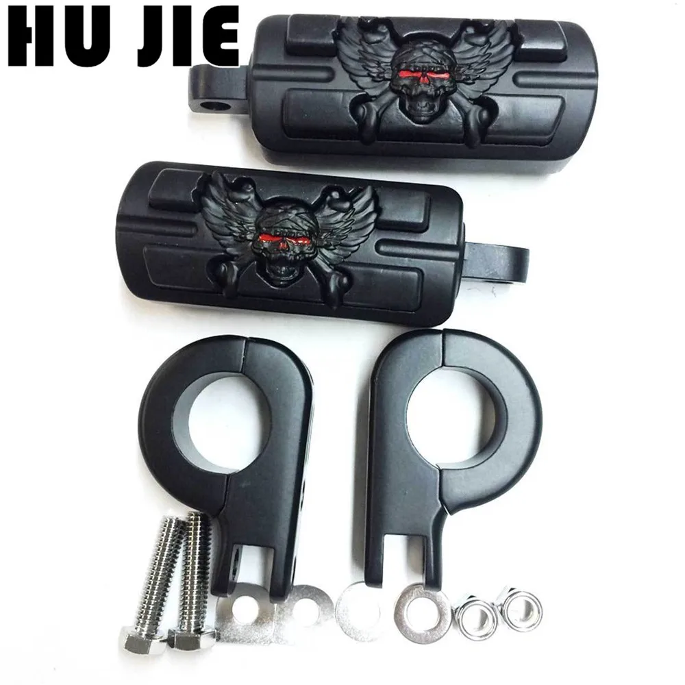 Мотоцикл 1 1/4 &quotHighway Skull Peg Foot P-clampes для Sportster 883 1200 Yamaha XV1600 Suzuki | Автомобили и