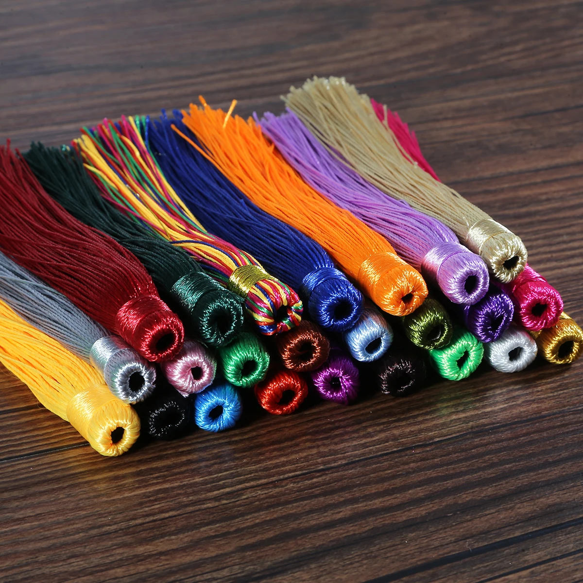 

12cm 1pcs Multicolor Mixed Cotton Silk Tassels Earrings Charm Pendant Satin Tassels For Making Cellphone Arts Crafts Sewing DIY