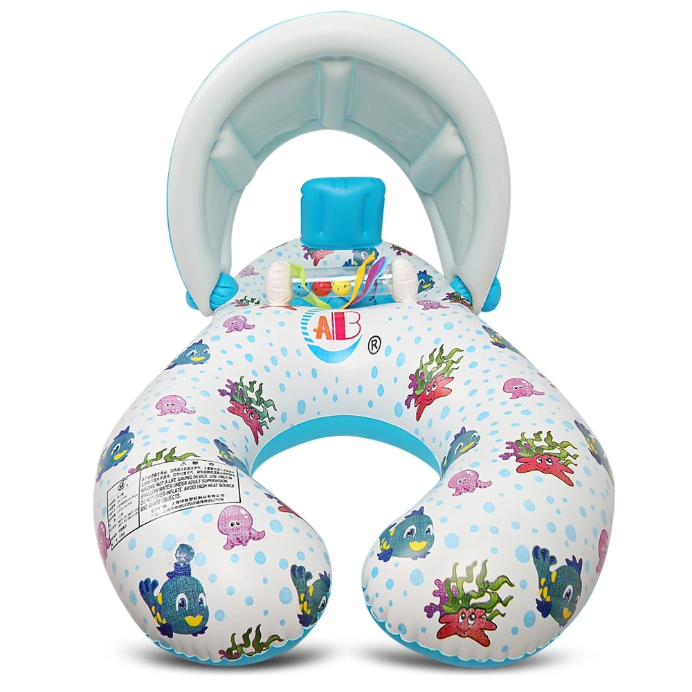 Inflatable Mother Baby Swim Float Ring Kids Seat Double Person Swimming Soft Ring Swimming Circle Babyfloat Accessories piscine (4)