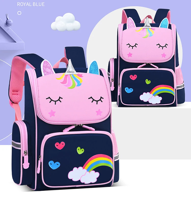 Unicorn Cute Colorful Rainbow Backpack For Girls
