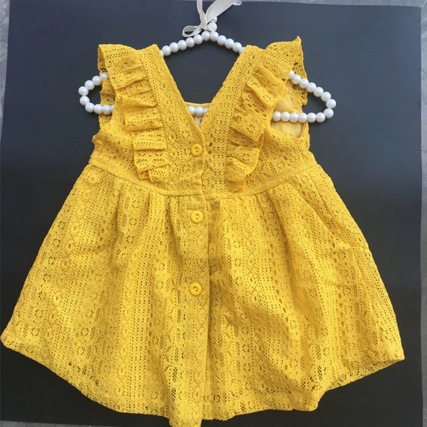 2020 new children's clothing summer girls baby princess Dress lace ruffled baby dress Dress children European and American style