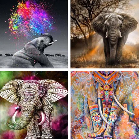 Новый 5d Набор алмазной вышивки крестиком декор со слоном мозаикой Сделай Сам