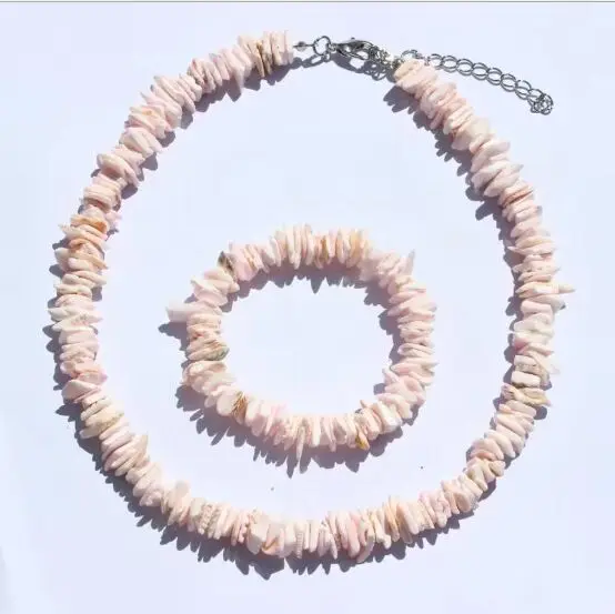 1set Seashells Collar Choker Necklace Women Natural Shells Bohemian Jewelry Choker Simple Bracelet for Woman Girls 8769-8774