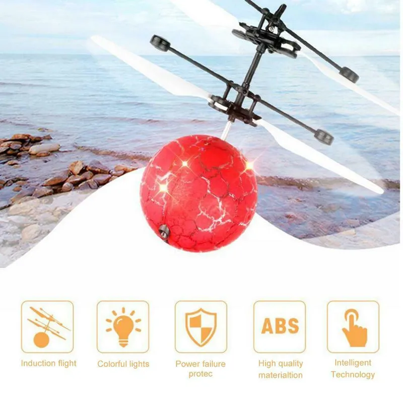 

Kids Toys Flying Ball Hand Control Helicopter Mini Infrared Induction Drone RC Flying Colorful LED Funny for Boys and Girls