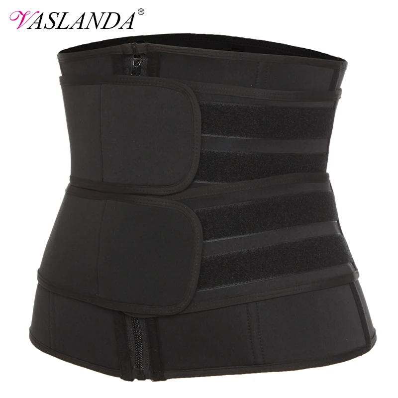 VASLANDA Boned Waist Corset Trainer Sauna Sweat Sport Girdles Cintas Modeladora Women Lumbar Shaper Workout Trimmer Belt