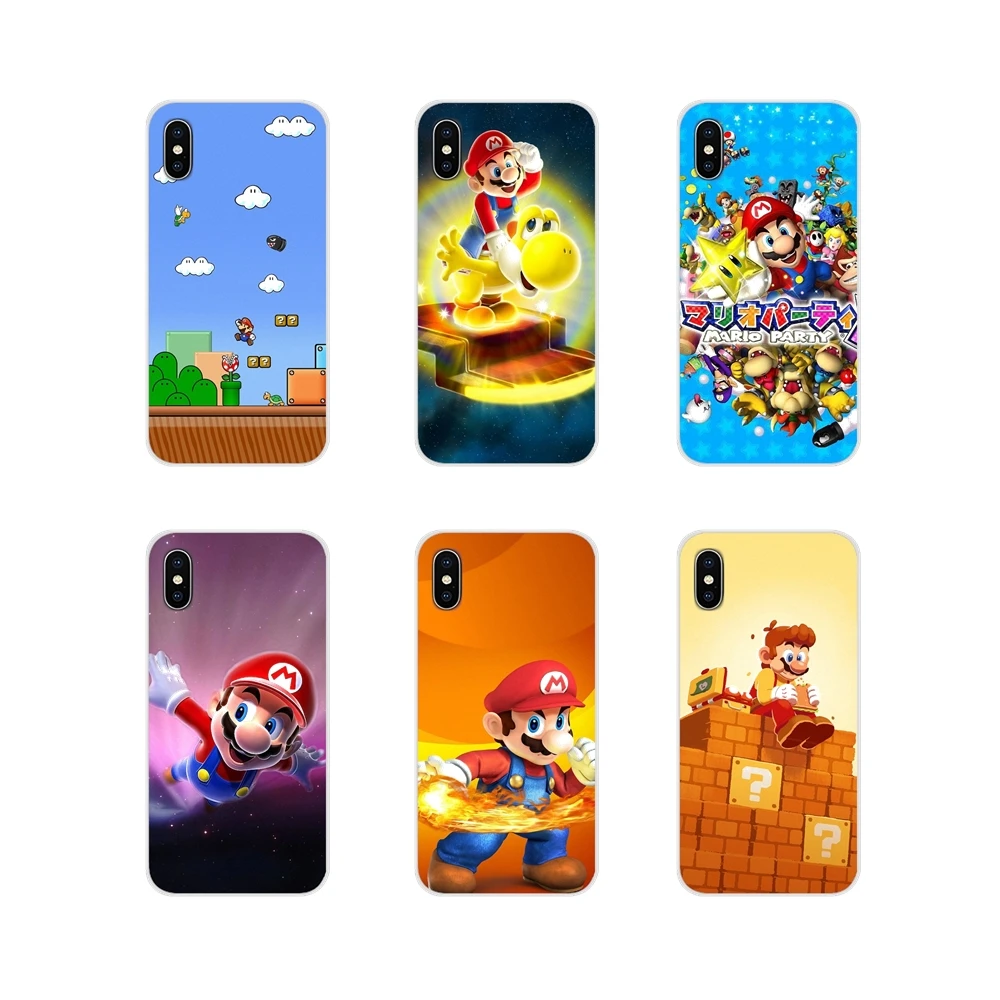 Для Xiaomi Mi4 Mi5 Mi5S Mi6 Mi A1 A2 A3 5X 6X 8 CC 9 T Lite SE Pro Funny Super Marios Bros грибы аксессуары чехол для