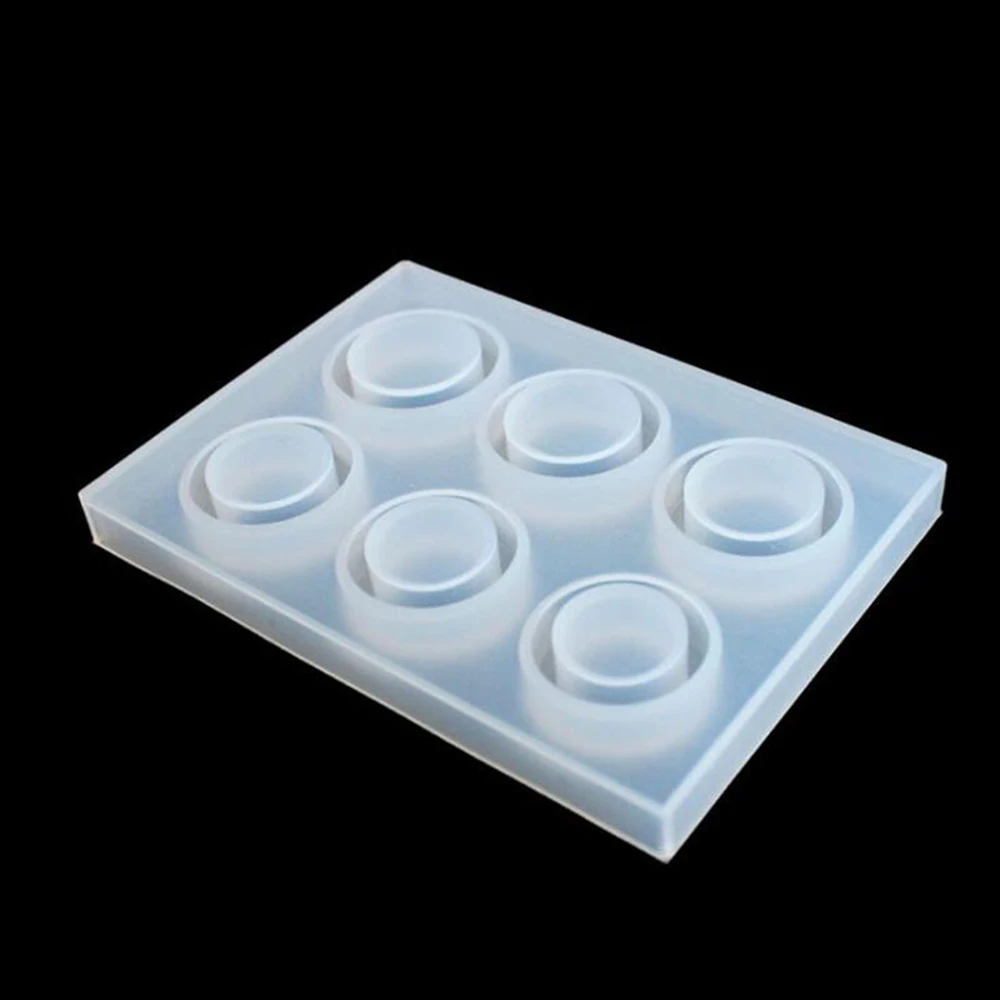 3D 6 колец круглая форма резиновая для выпадания силикагеля мягкая глина керамики