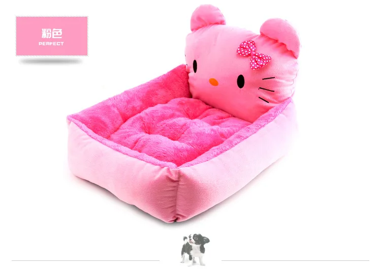 Pink KT Cat Товары для домашних животных, собак, кошек, животных, мультяшных кроватей - Цвет: Pink KT Cat