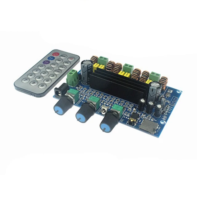 Цифровой усилитель мощности JY760 плата TPA3116D2 Bluetooth 5 0 модуль усилителя 2 1 канала TF