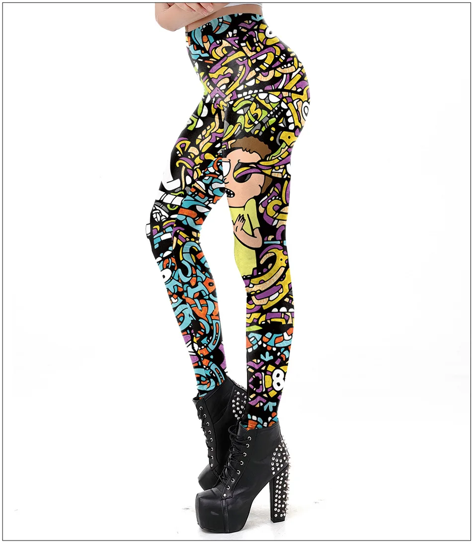 Sexy Women Legging Cartoon Pokemon Snow Totoro Printing Fitness leggins Fashion Slim High Waist Leggings Woman Pants S-XL spanx pants