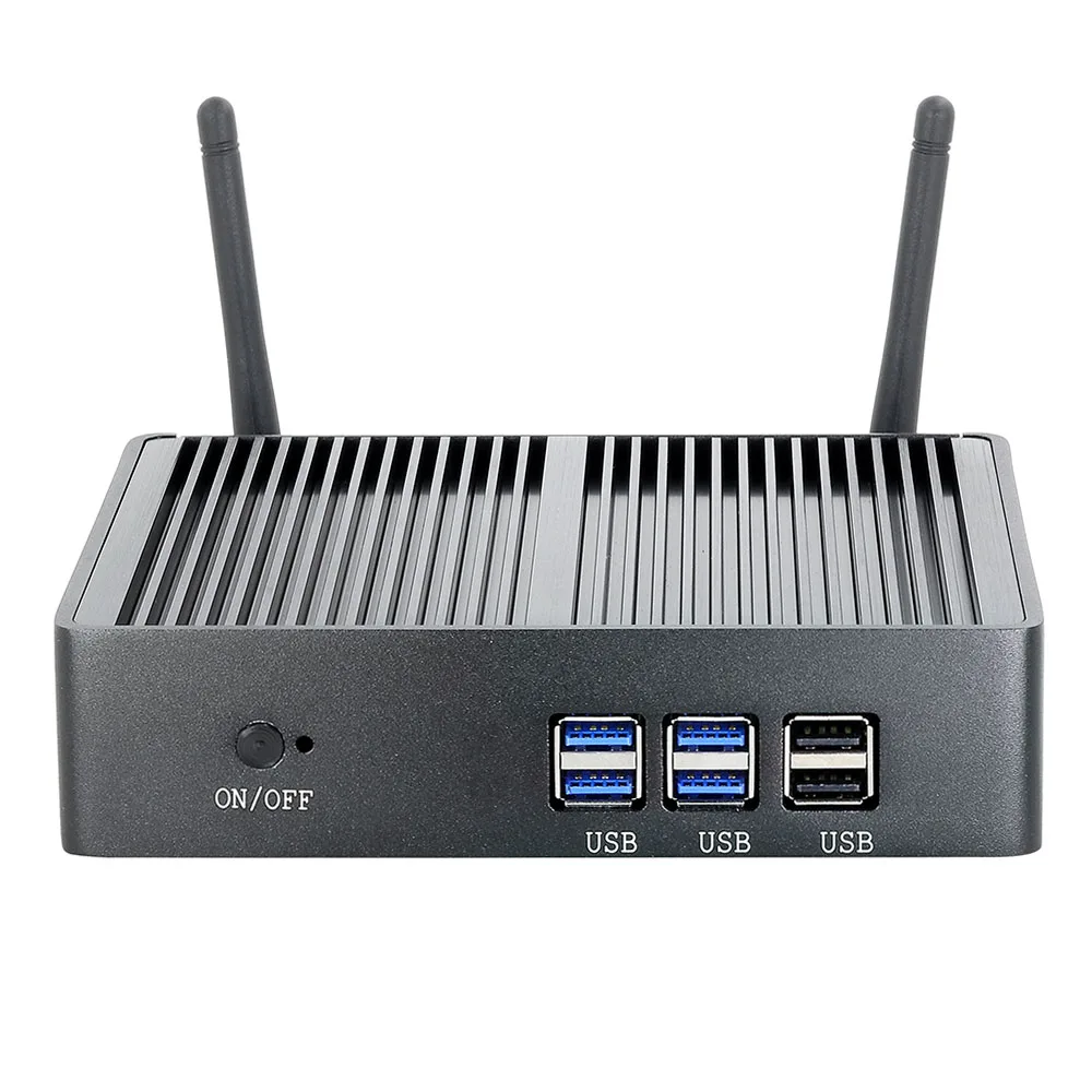 Недорогой мини ПК Intel Core i5 7200U 4210Y i3 7100U i7 5500U без вентилятора Windows 10 DDR3L WiFi HDMI VGA HD Graphics