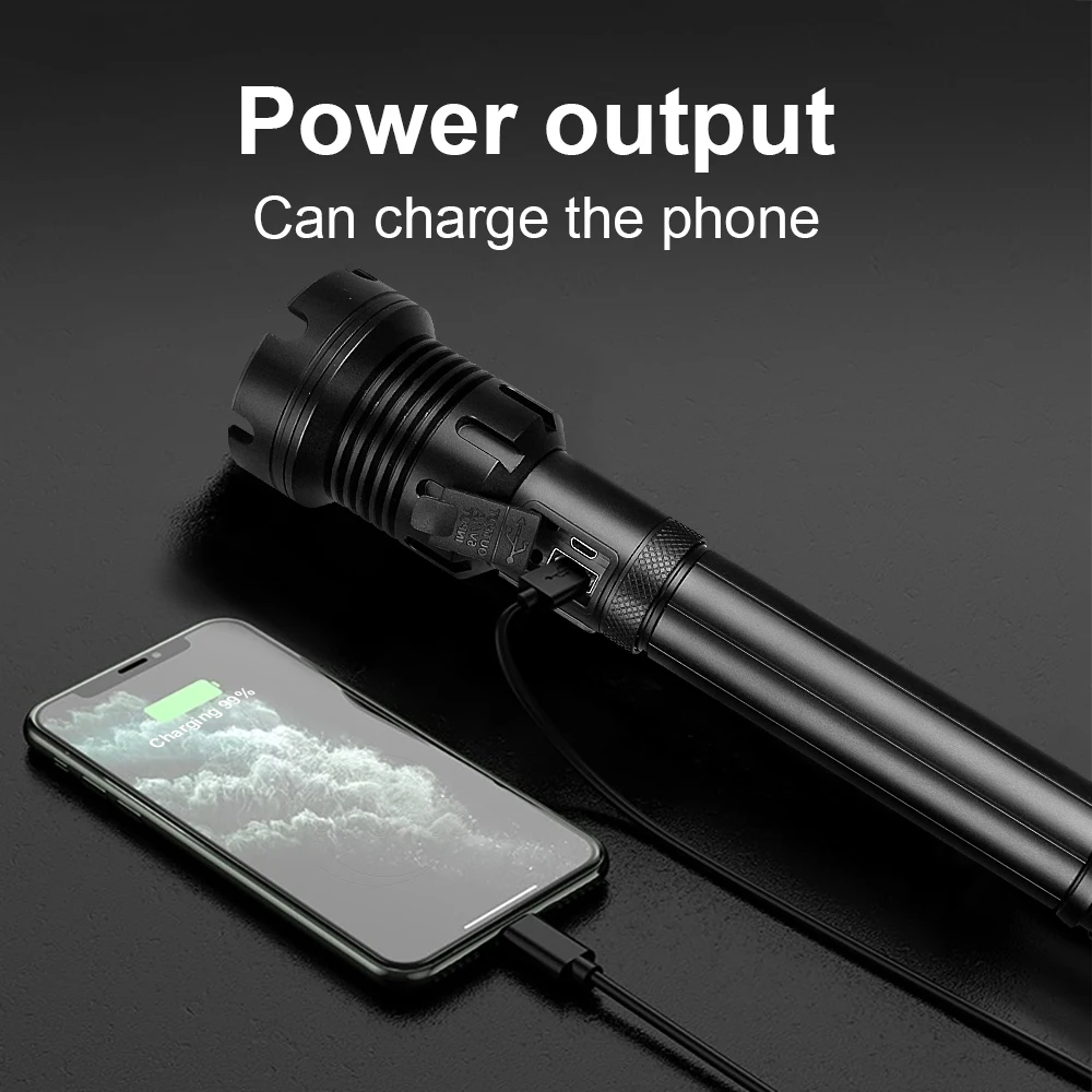 Rechargeable LED Flashlight, 150000 Lumens Super Bright, XHP160.2 Tactical Flashlight With Zoom & 5 Modes, IPX65 Waterproof For Camping, Hiking, Emergencies - View #7