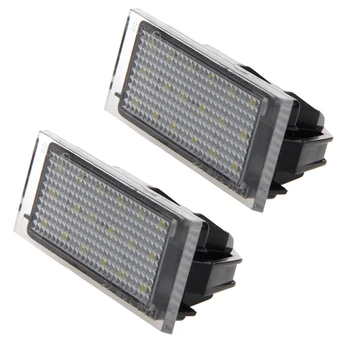 

Hot 2 Pcs LED Number License Plate Light DC 12V For Twingo\Megane\Lagane\VelSatis