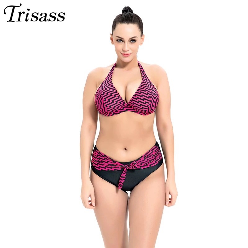 Trisass 2021 Новый Для женщин купальник бикини размера плюс 3XL 7XL DEF чашка купальника на