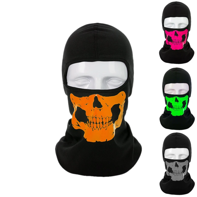 

1pc Summer Skull Ghost Pattern Balaclava Cool Fashion Casual Mouth Face Mask Head Cover Unisex Adult Face Mask Cover Outdoor